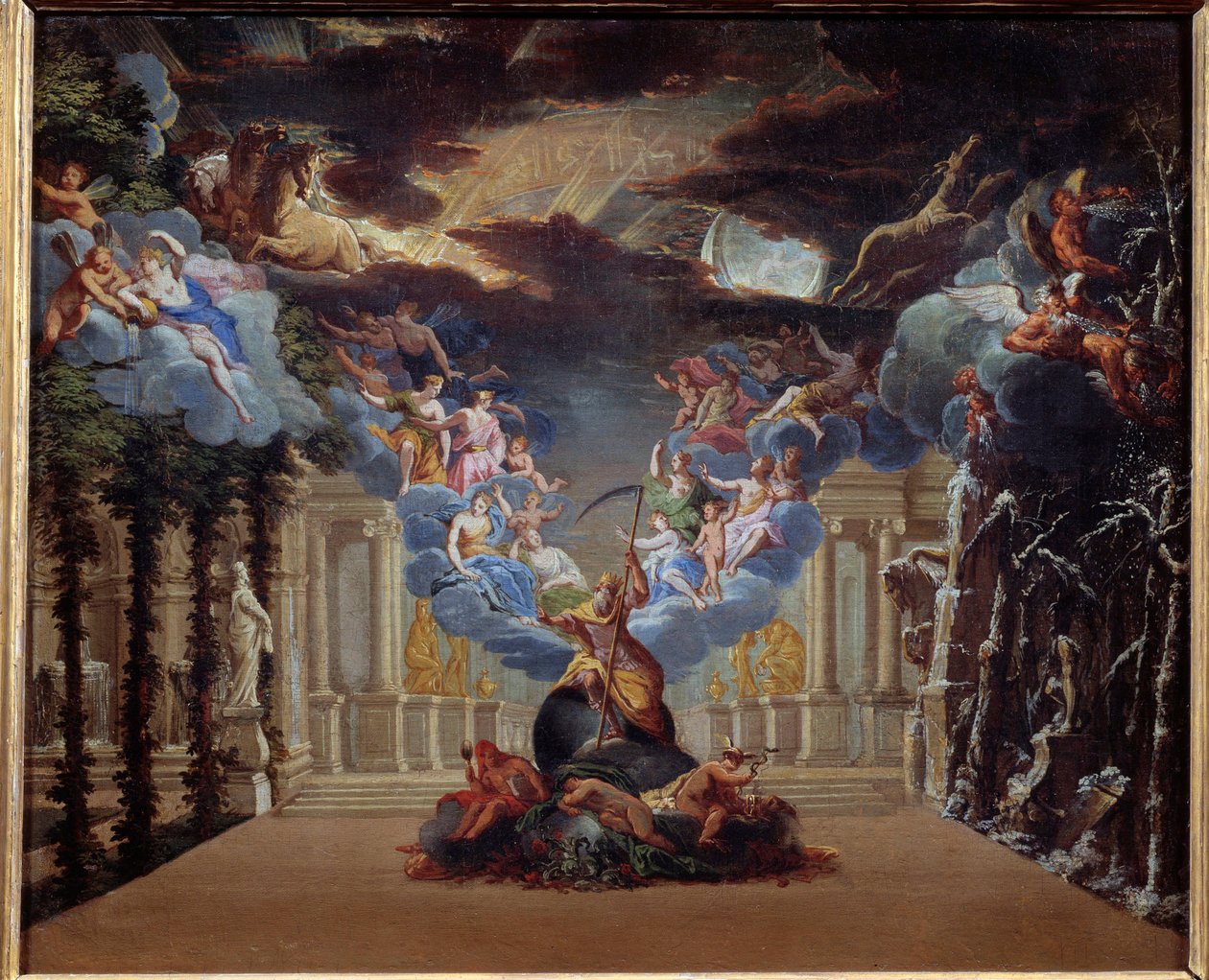 El palacio del tiempo, decorado del prólogo de 