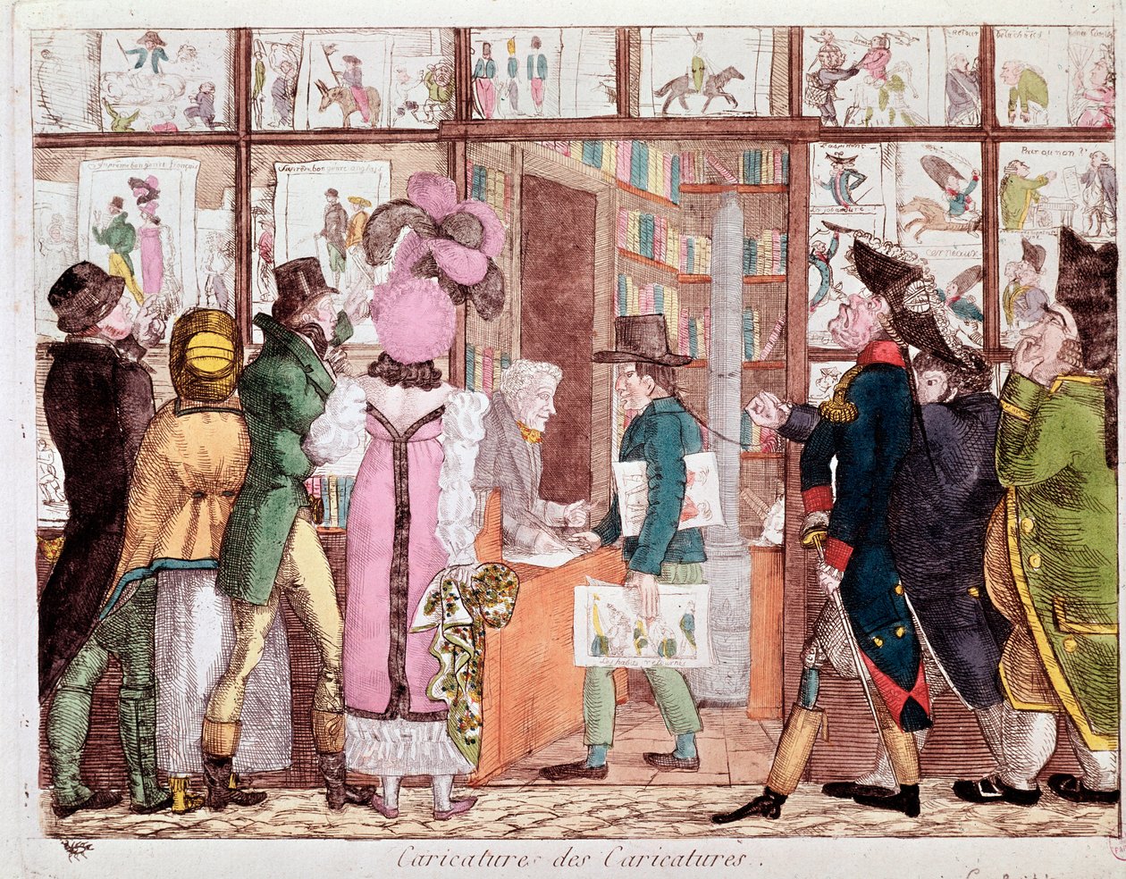 El mercado de las impresiones (litografía de French School