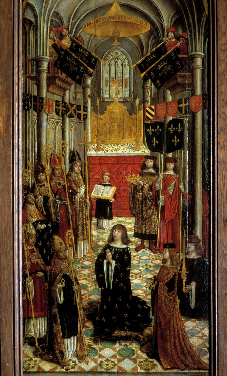 La consagración de Luis XII (1462-1515) en la catedral de Reims el 27 de mayo de 1498 de French School