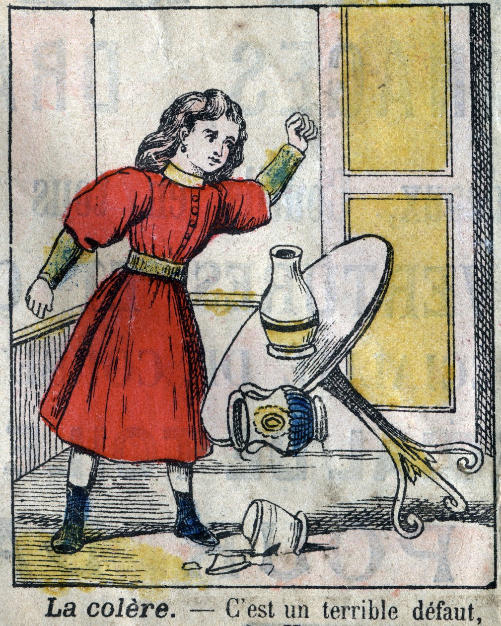 Los siete pecados capitales: ira. Imagen de Épinal de finales del siglo XIX. de French School