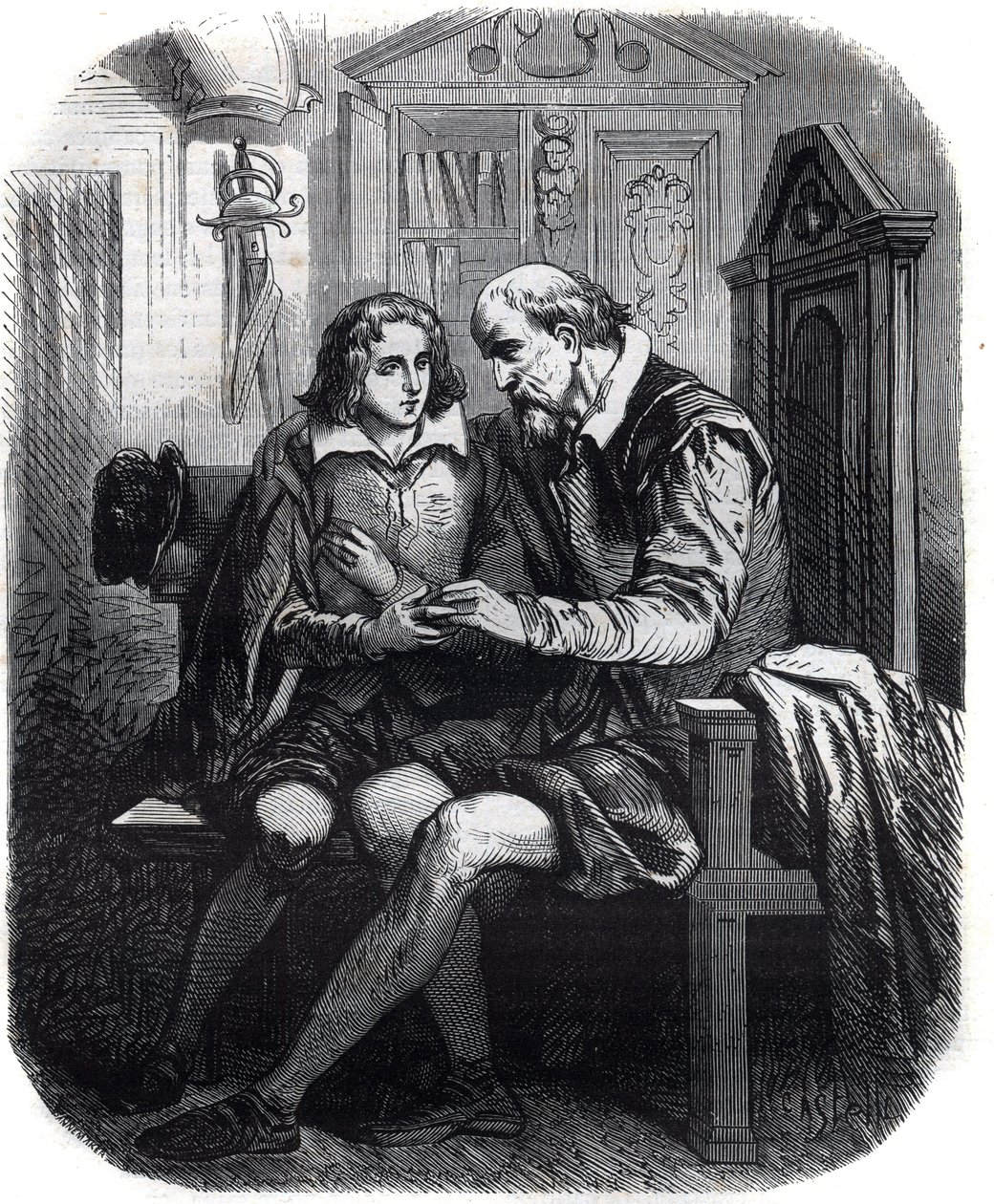 Los pecados del Papa Pío II (Enea Silvio Piccolomini, Aeneas Sylvius) de French School
