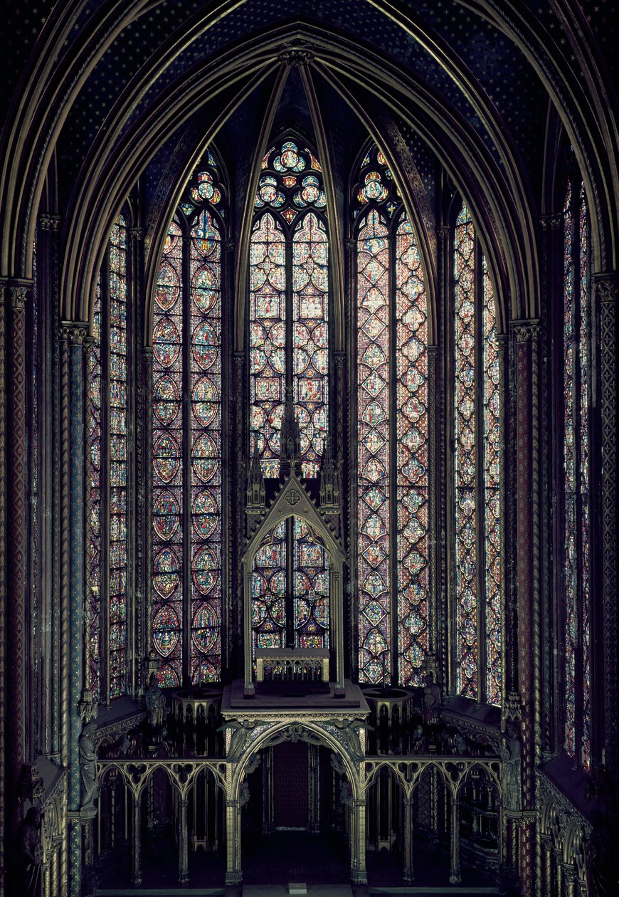 La vidriera en el coro de la Capilla Superior, 1246-48 de French School