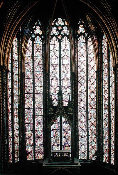La vidriera en el coro de la Capilla Superior, 1246-48 de French School