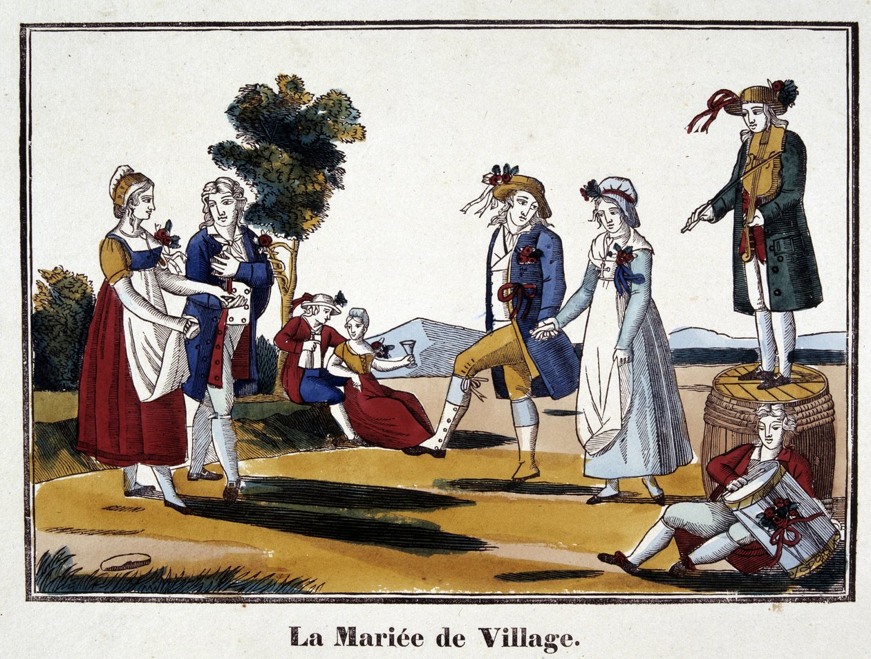 La novia del pueblo - imaginería de Epinal. de French School