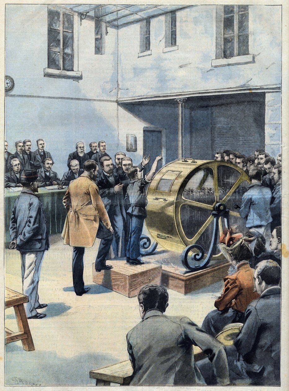 La rueda de la Fortuna. Sorteo de Bonos en Crédit Foncier de France, en "Le Petit Parisien" de French School