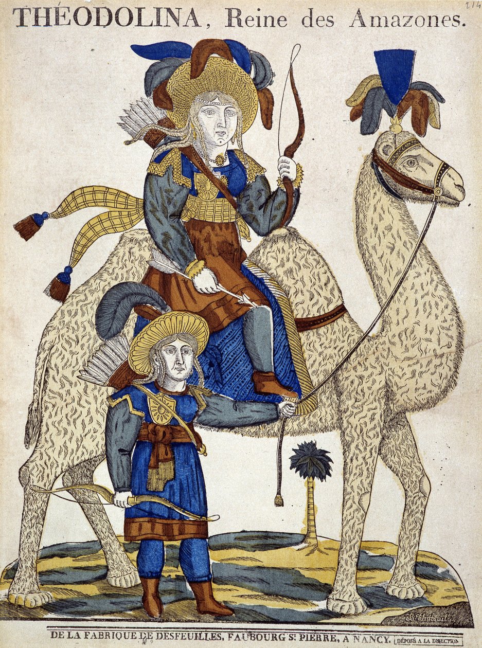 Teodolina, reina del Amazonas. Imagen de Epinal de French School