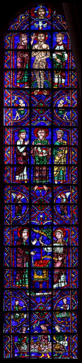 Tres escenas de la vida de San Juan Bautista de French School