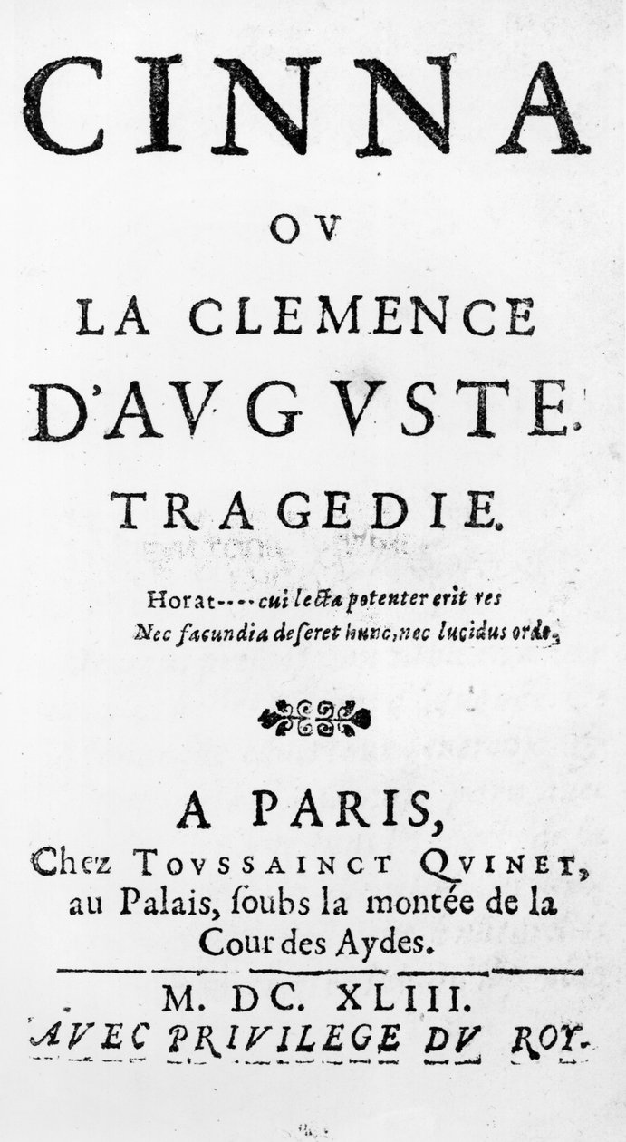 Portada de Cinna ou la Clemence d
