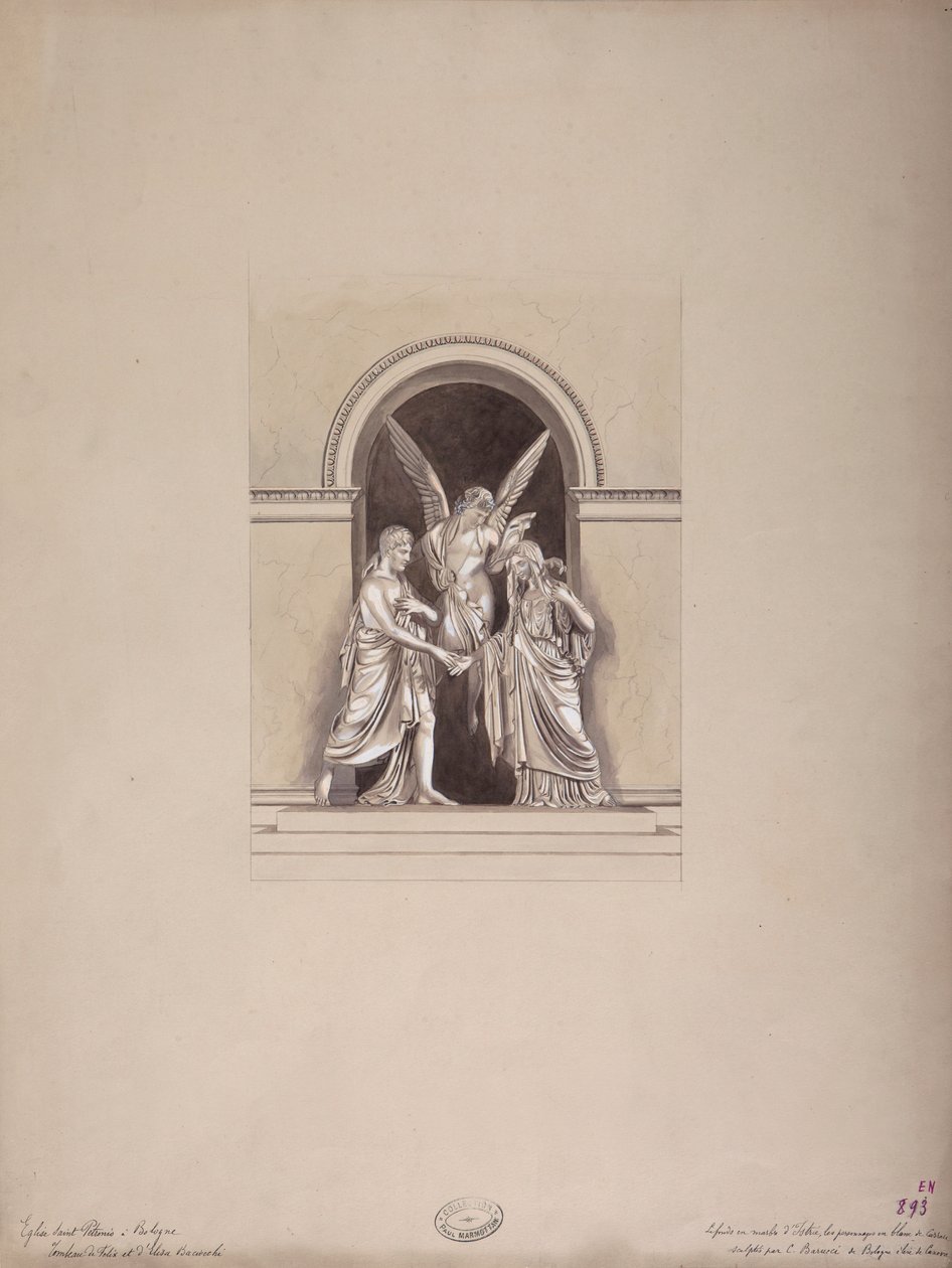 Tumba de Félix y Elisa Baciocchi, Basílica de San Petronio, Bolonia, c.1900-20 de French School