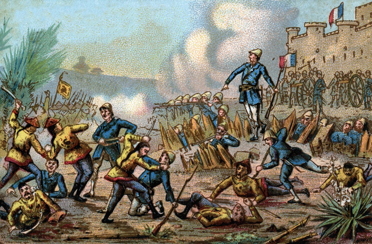 Guerra de Tonkín (Vietnam). Defensa de Tuyên Quang por las tropas francesas del 14 de febrero al 3 de marzo de French School