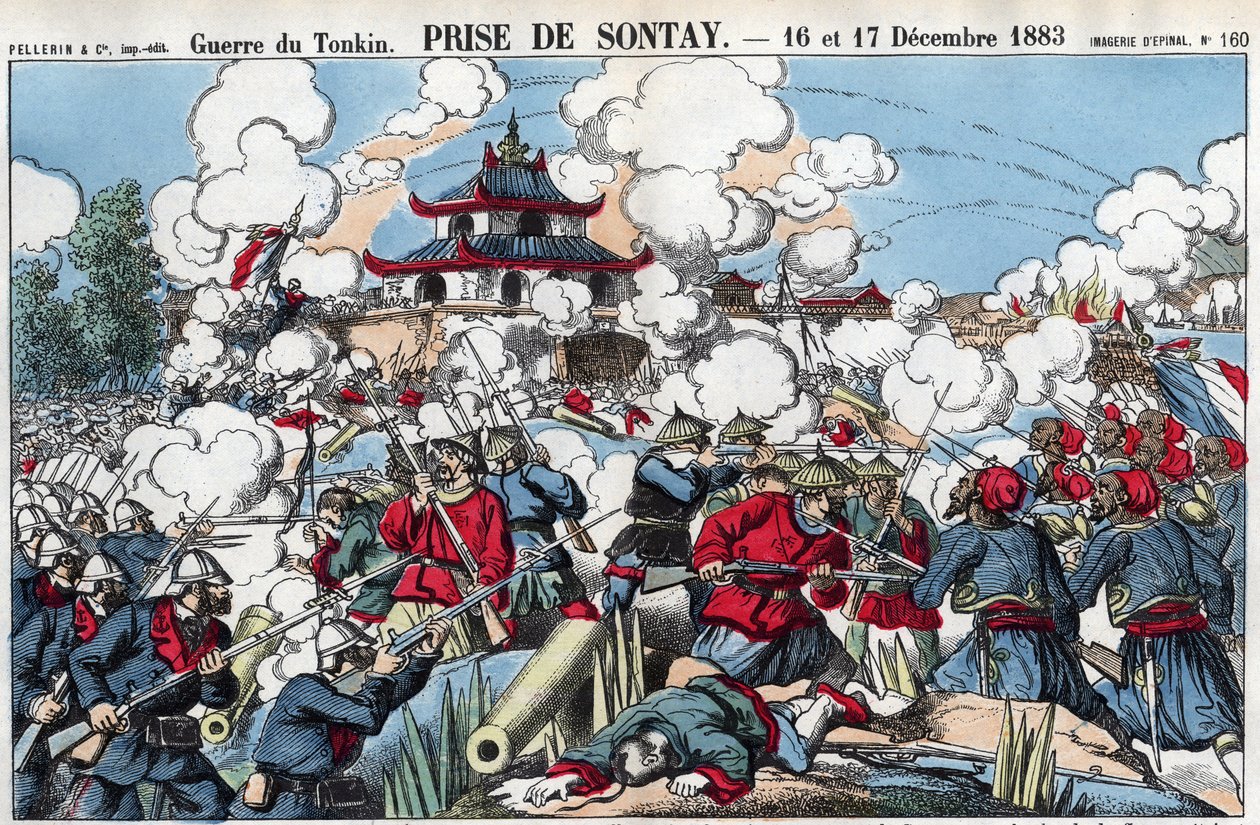 Guerra de Tonkin: Captura de Sontay, 16 y 17 de diciembre. de French School