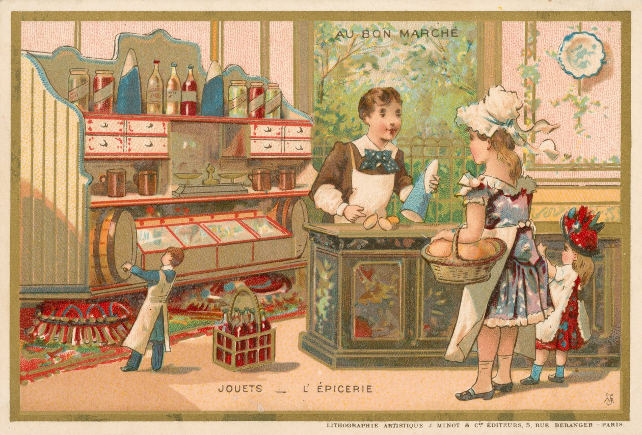 Juguetes - tienda de ultramarinos (cromolito) de French School