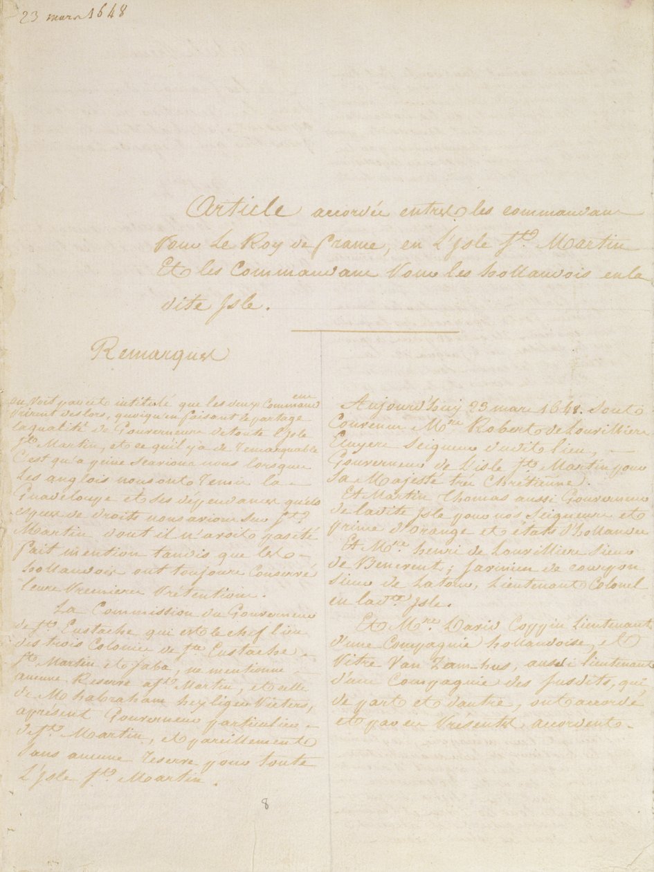 Tratado de Concordia, 23 de marzo de 1648 de French School