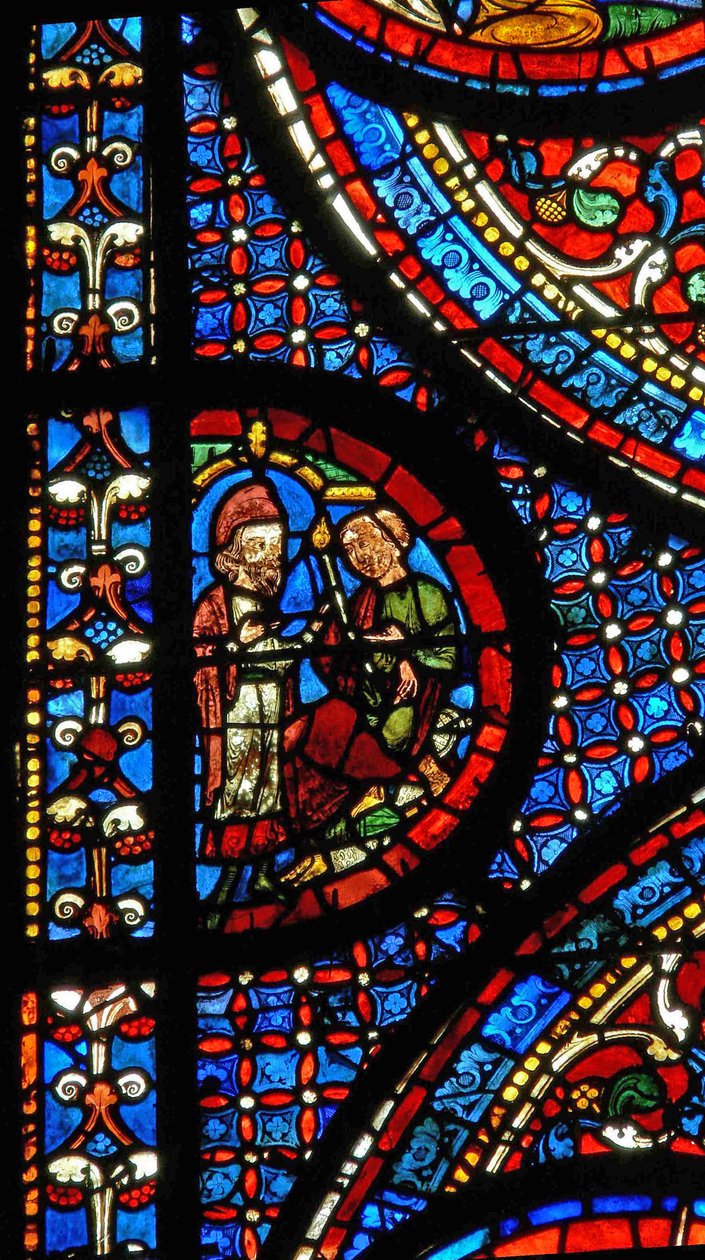 Dos hombres, uno sentado de French School