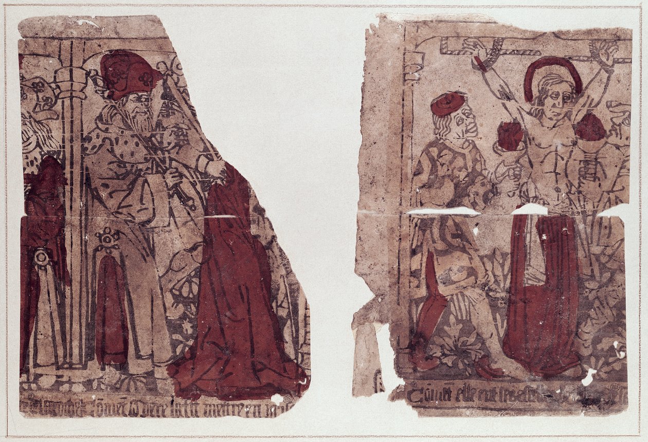 Dos escenas del martirio de Santa Regina (d.c.286) de French School