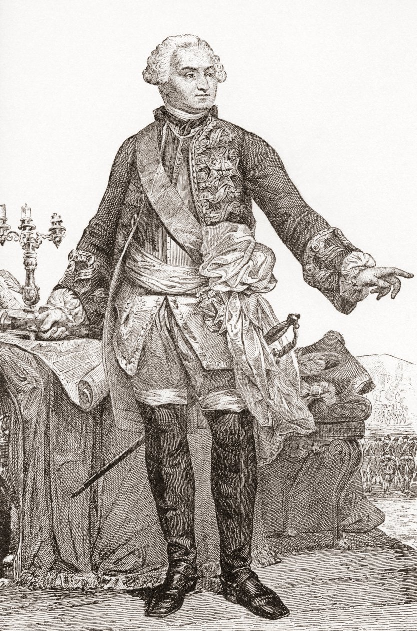 Ulrich Frédéric Woldemar, Conde de Lowendal, 1700-1755. Soldado y estadista francés nacido en Alemania. De Les Heures Libres publicado en 1908 de French School