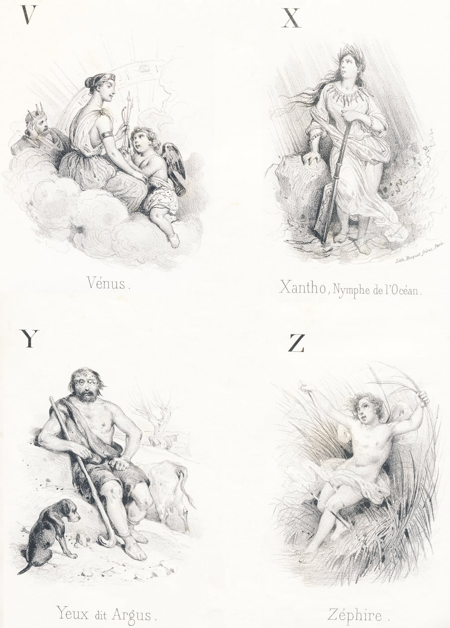 V X Y Z: Venus, Xantho, Ojos, Zephire de French School