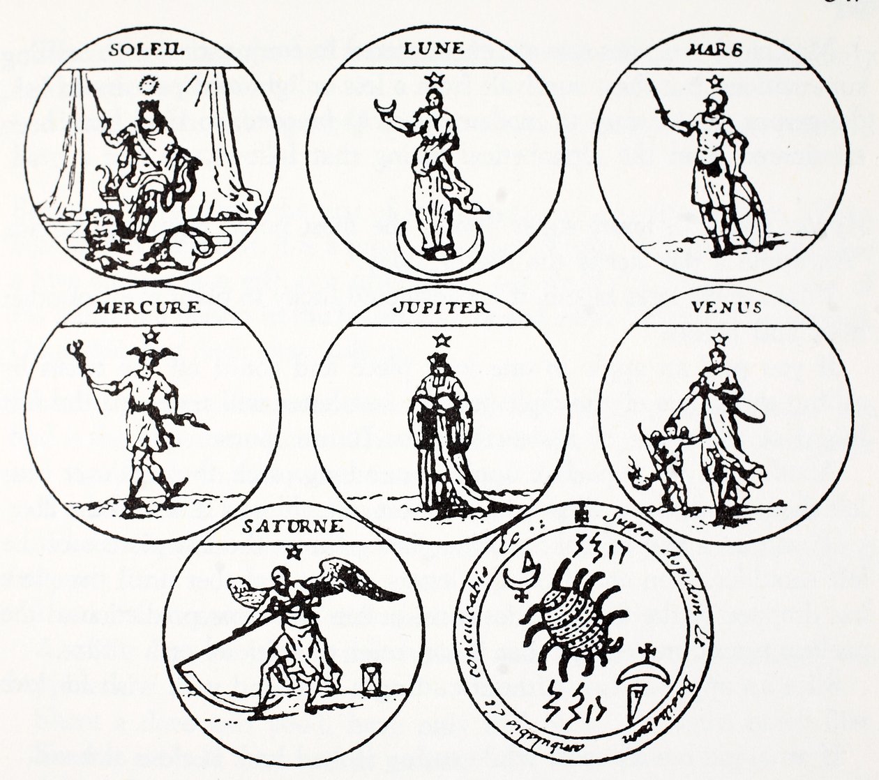 Varios tipos de talismanes de French School