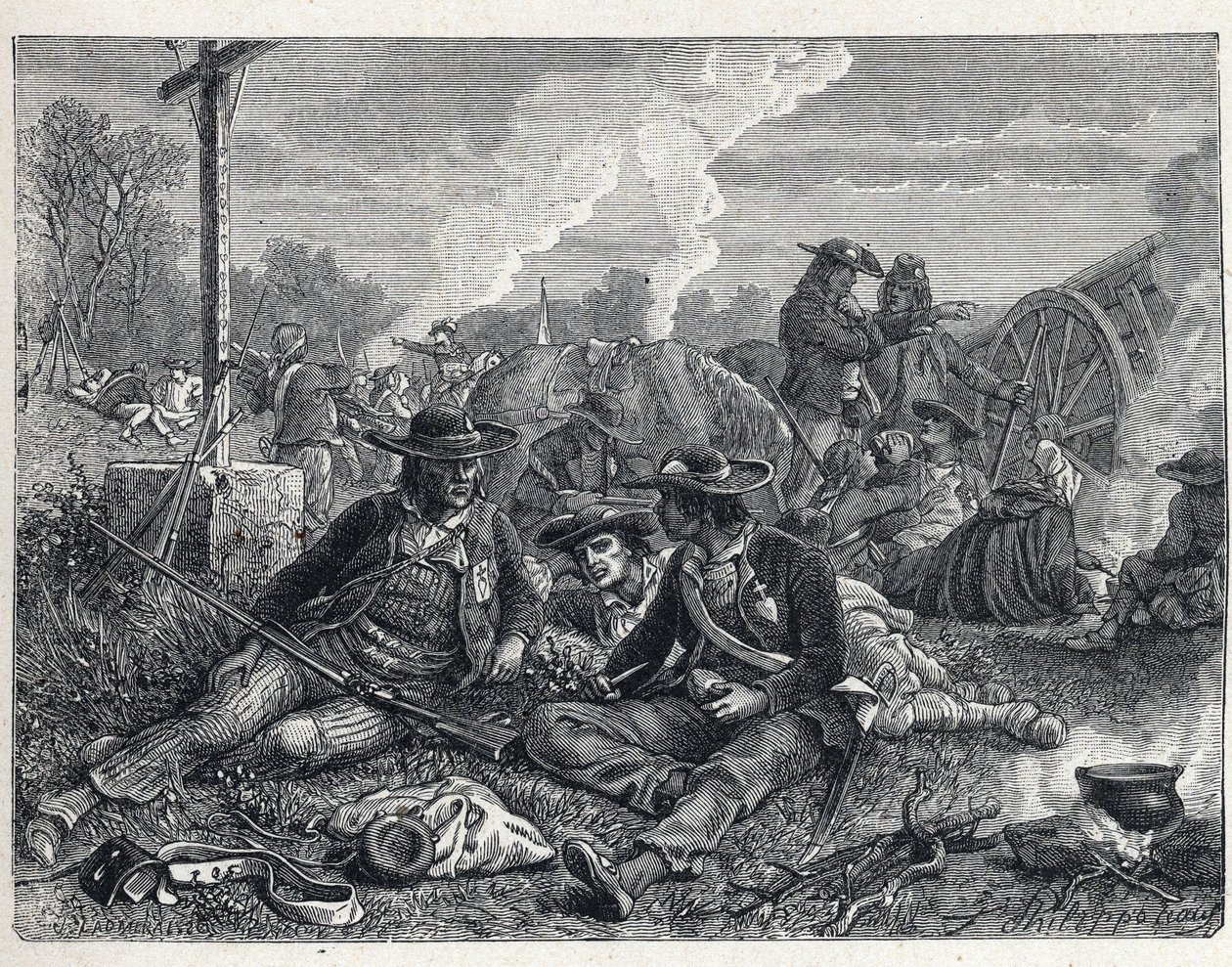 Guerras de Vendée (1793-1796): campamento de insurgentes vendeanos de French School