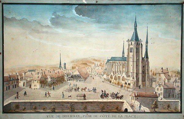 Vista de Dourdan por un prisionero de French School