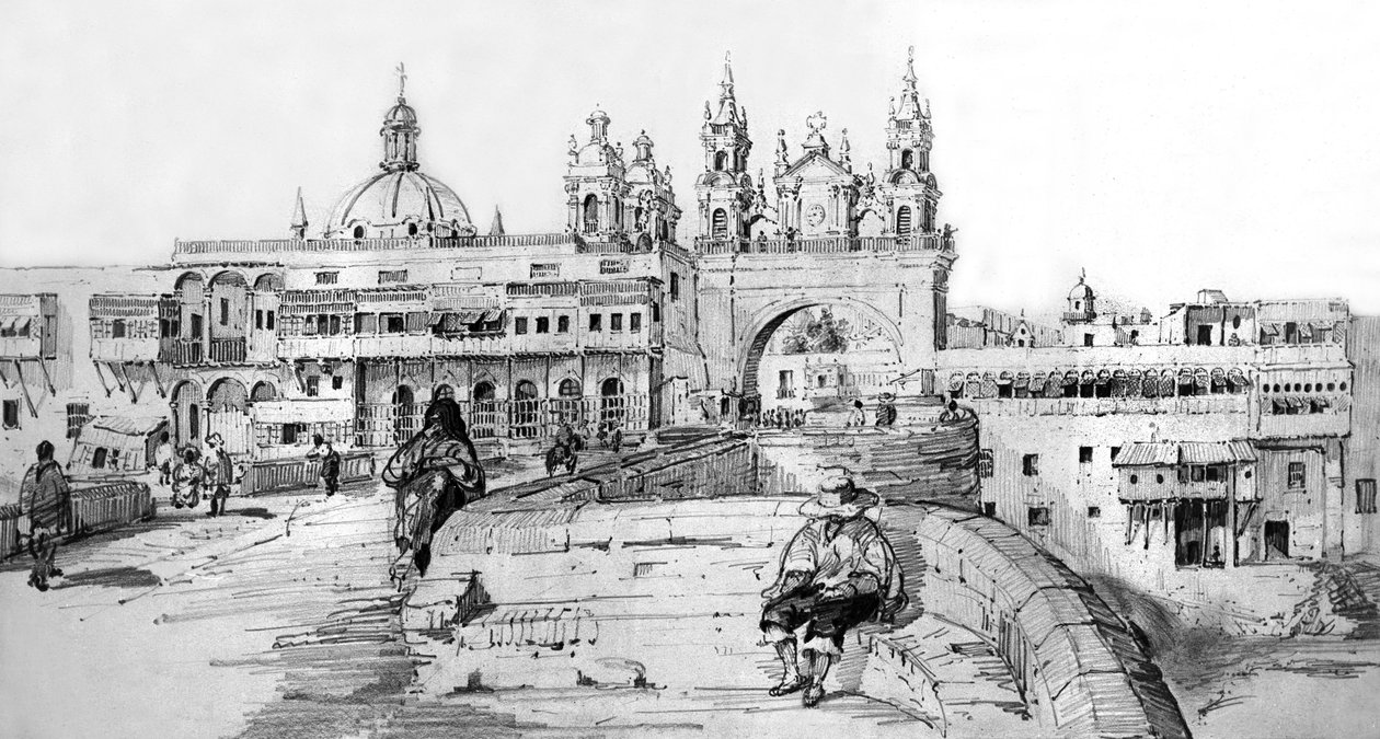 Vista de Lima, Perú, c.1850 (grabado) de French School