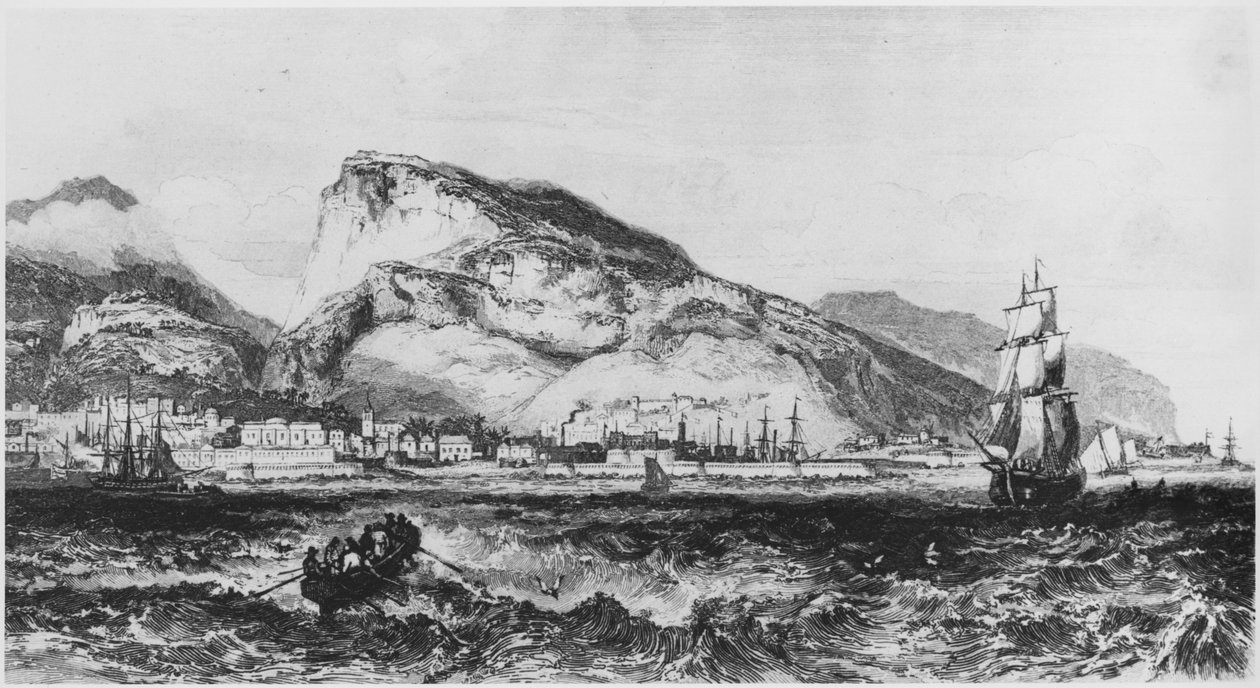 Vista de Port Louis, Mauricio, ilustración de Iles de l