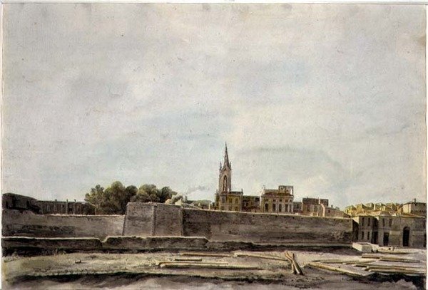 Vista de un paisaje urbano en el sur de Francia, c.1800 de French School