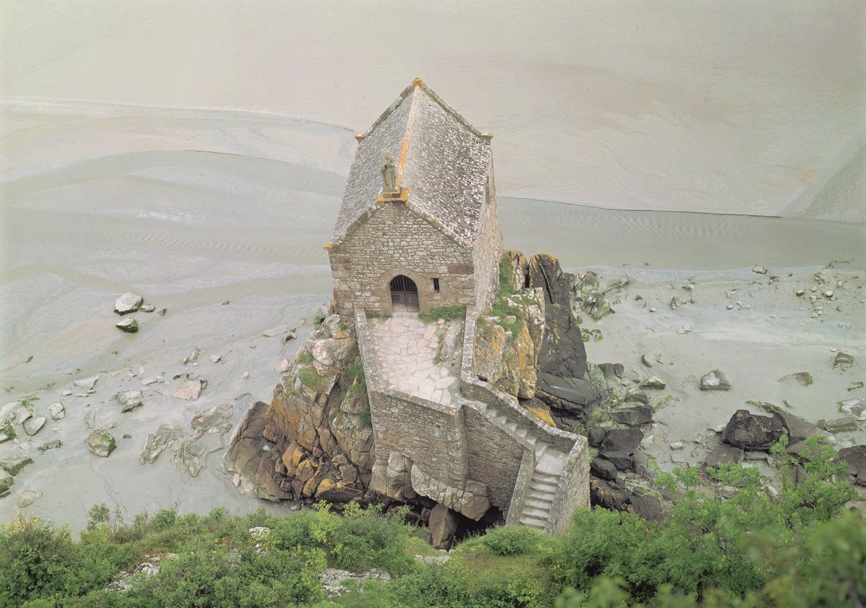 Vista de la Capilla Saint-Aubert, siglo XIII-XIV de French School