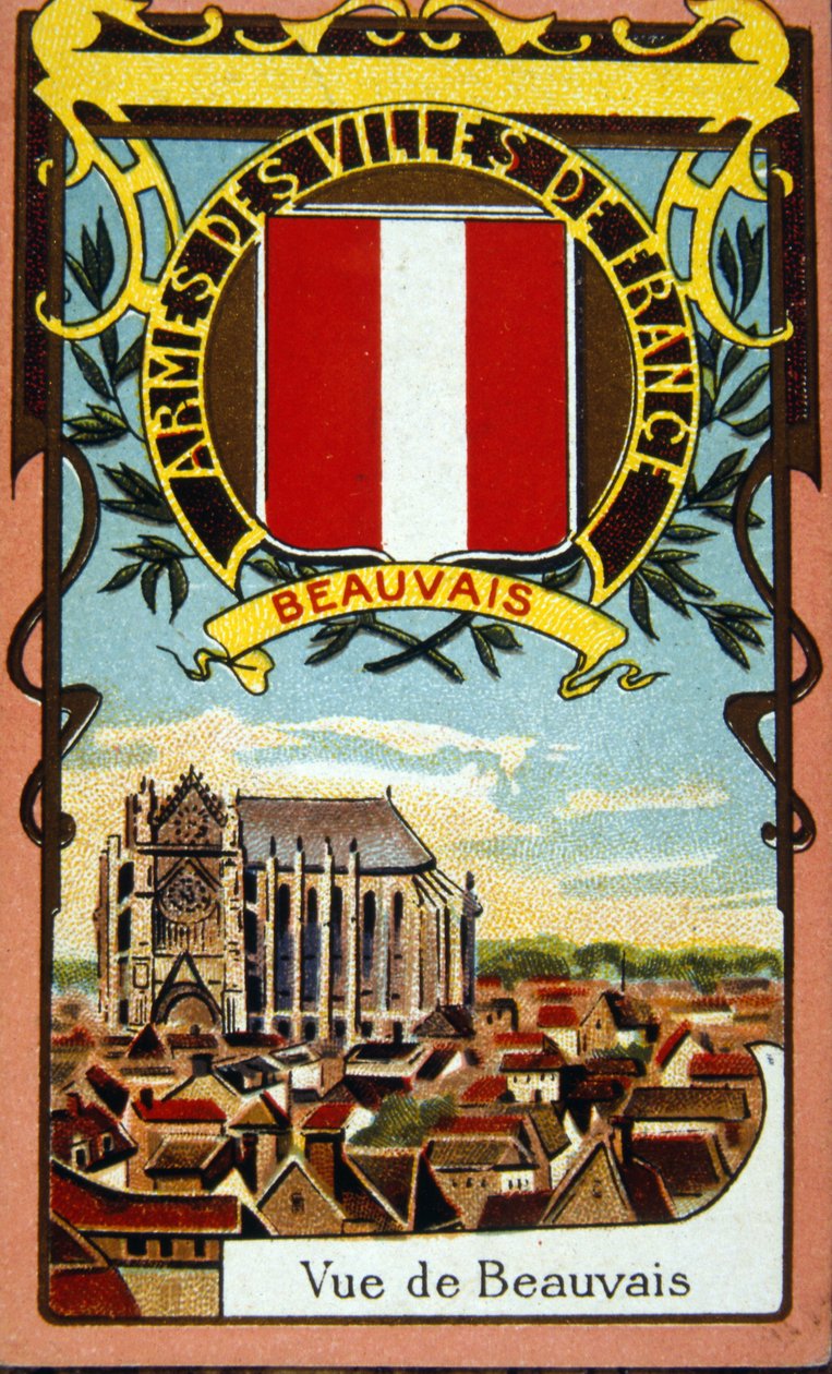 Vista de la ciudad francesa de Beauvais, circa 1900 de French School