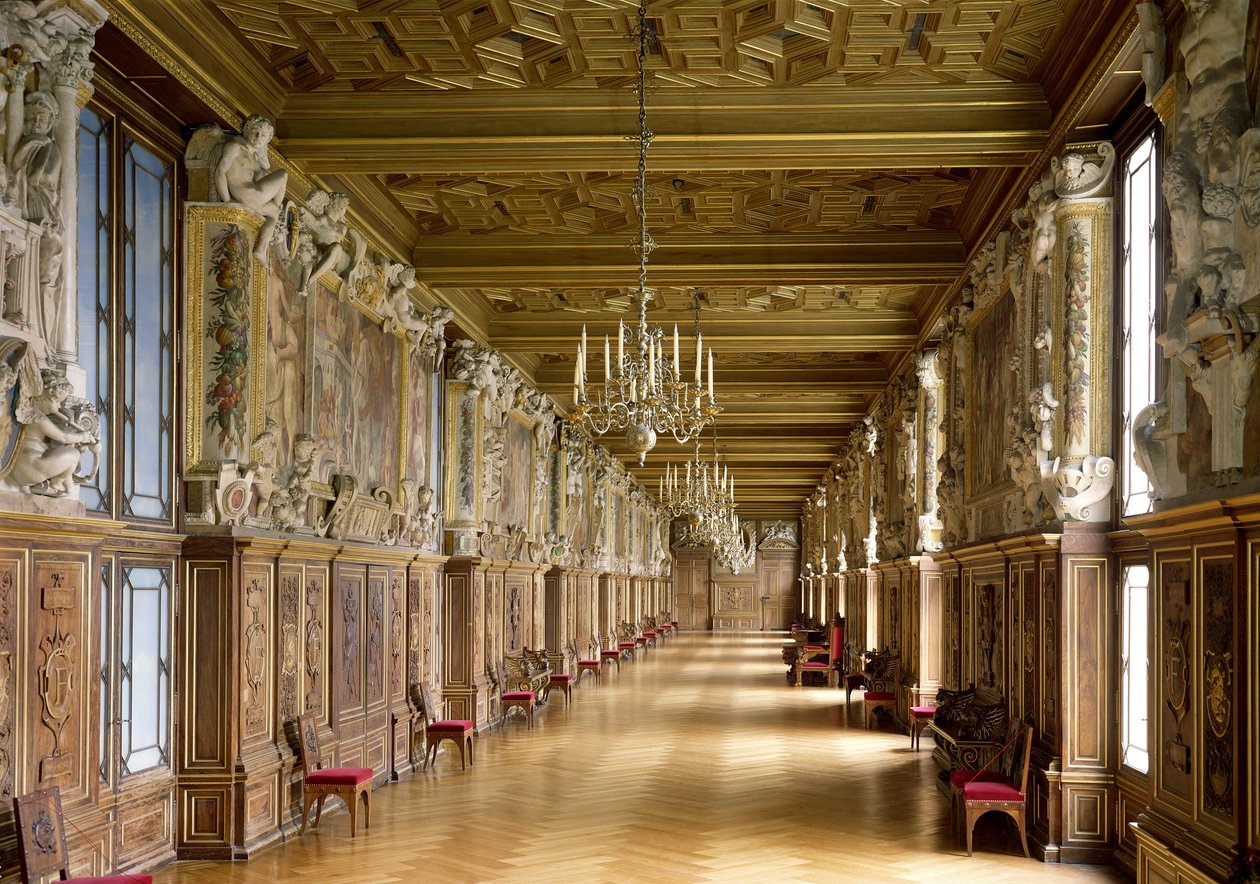 Vista de la Galerie François I, 1528-40 de French School