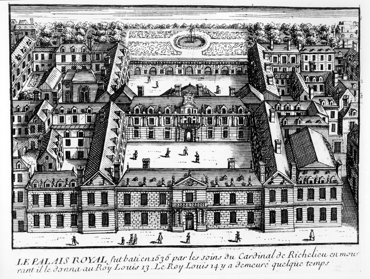 Vista del Palais-Cardinal (futuro Palais-Royal), c.1641 de French School