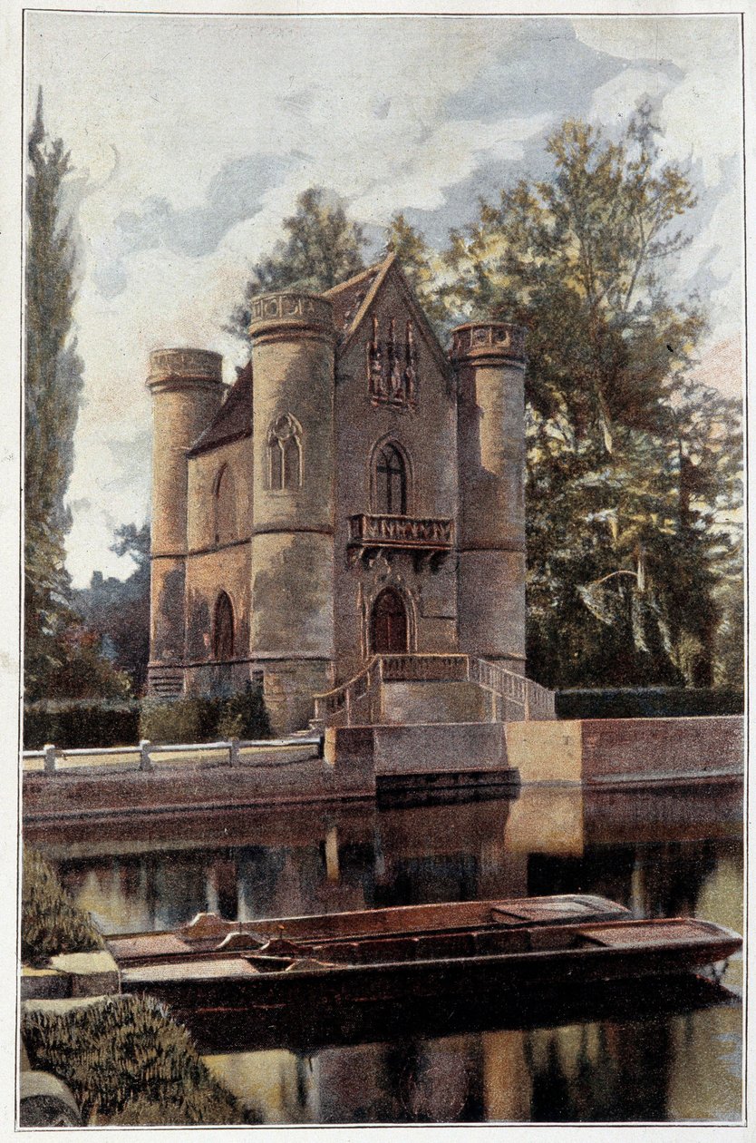 Vista del castillo de la Dama Blanca en Orry la Ville en el Oise (litografía del siglo XIX) de French School