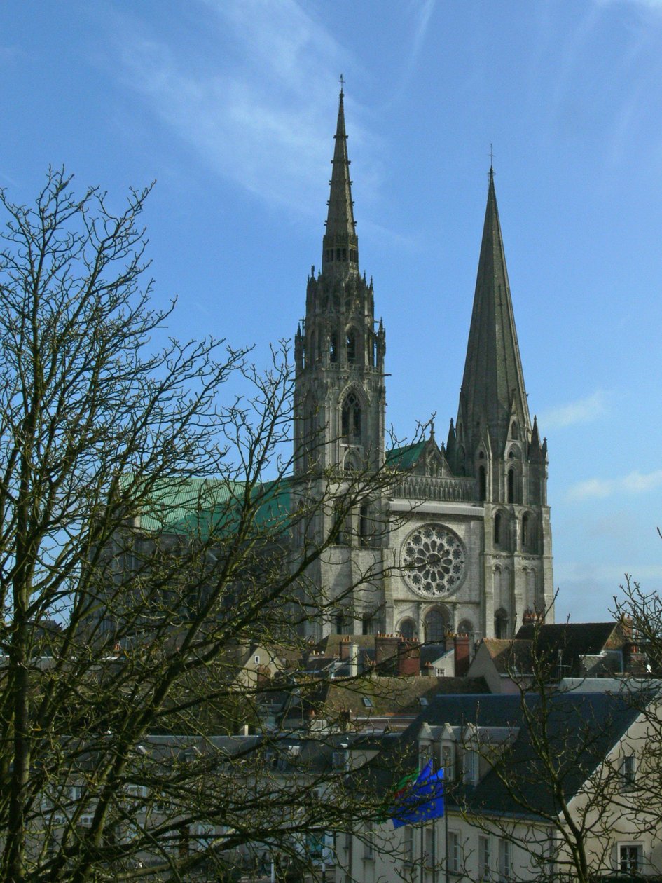 Vista de la catedral desde el oeste de French School