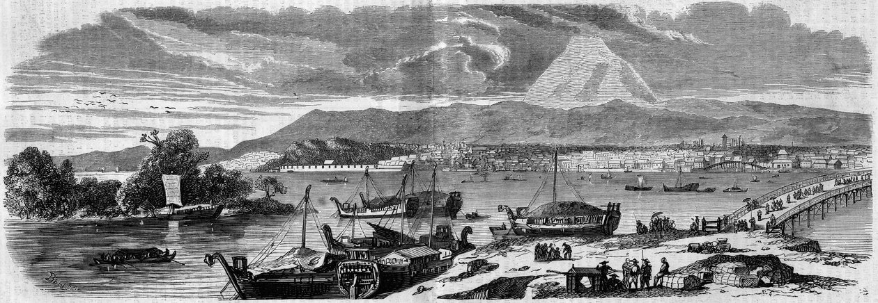 Vista de la ciudad de Jeddo (Tokio), capital de Japón de French School