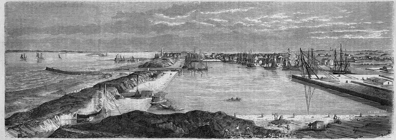 Vista de la ciudad de Saint Nazaire (Saint-Nazaire) (Loire Atlantique, 44) de French School