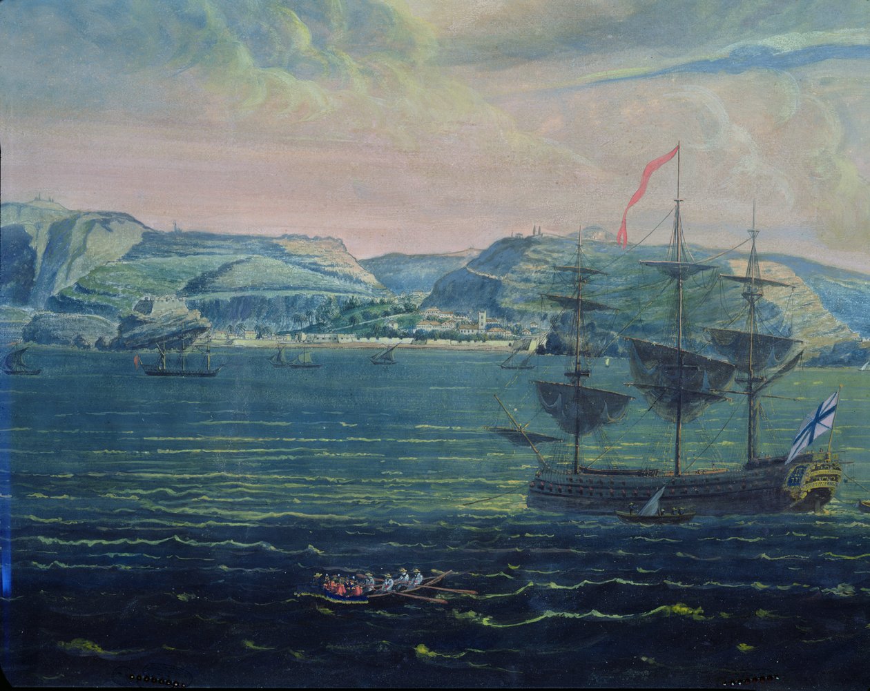 Vista de la isla de Santa Elena, c.1820 de French School