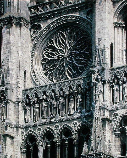 Vista del rosetón en la fachada oeste, 1225-30 de French School
