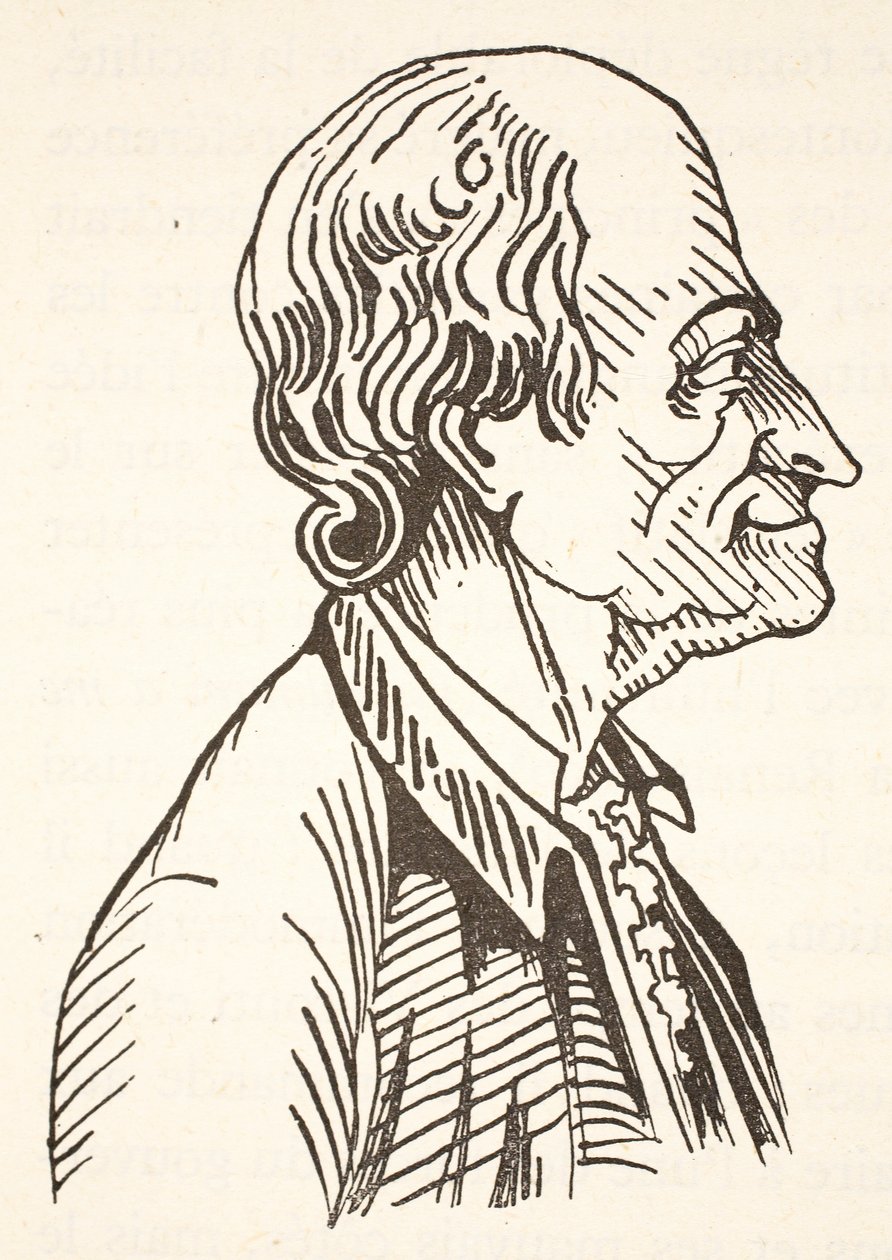 Voltaire, ilustración de Histoire de la Nation Francaise, Ciencias, Volúmenes I y II, por Gabriel Hanotaux (1853-1944), 1924 de French School