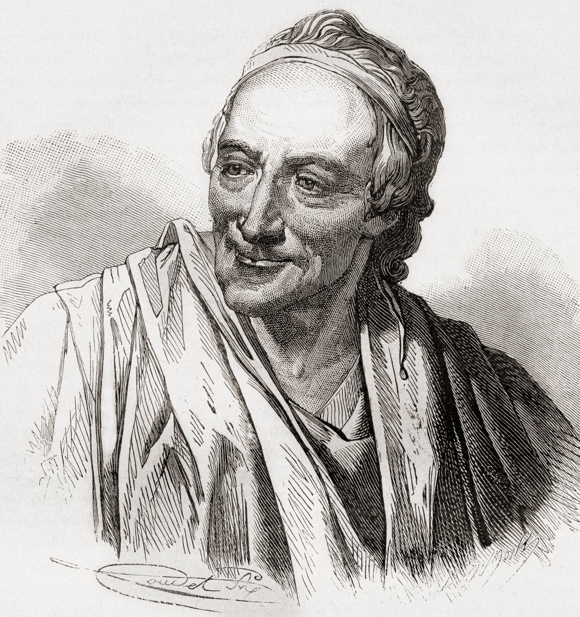 Voltaire, de Histoire de France, publicado c.1880 de French School