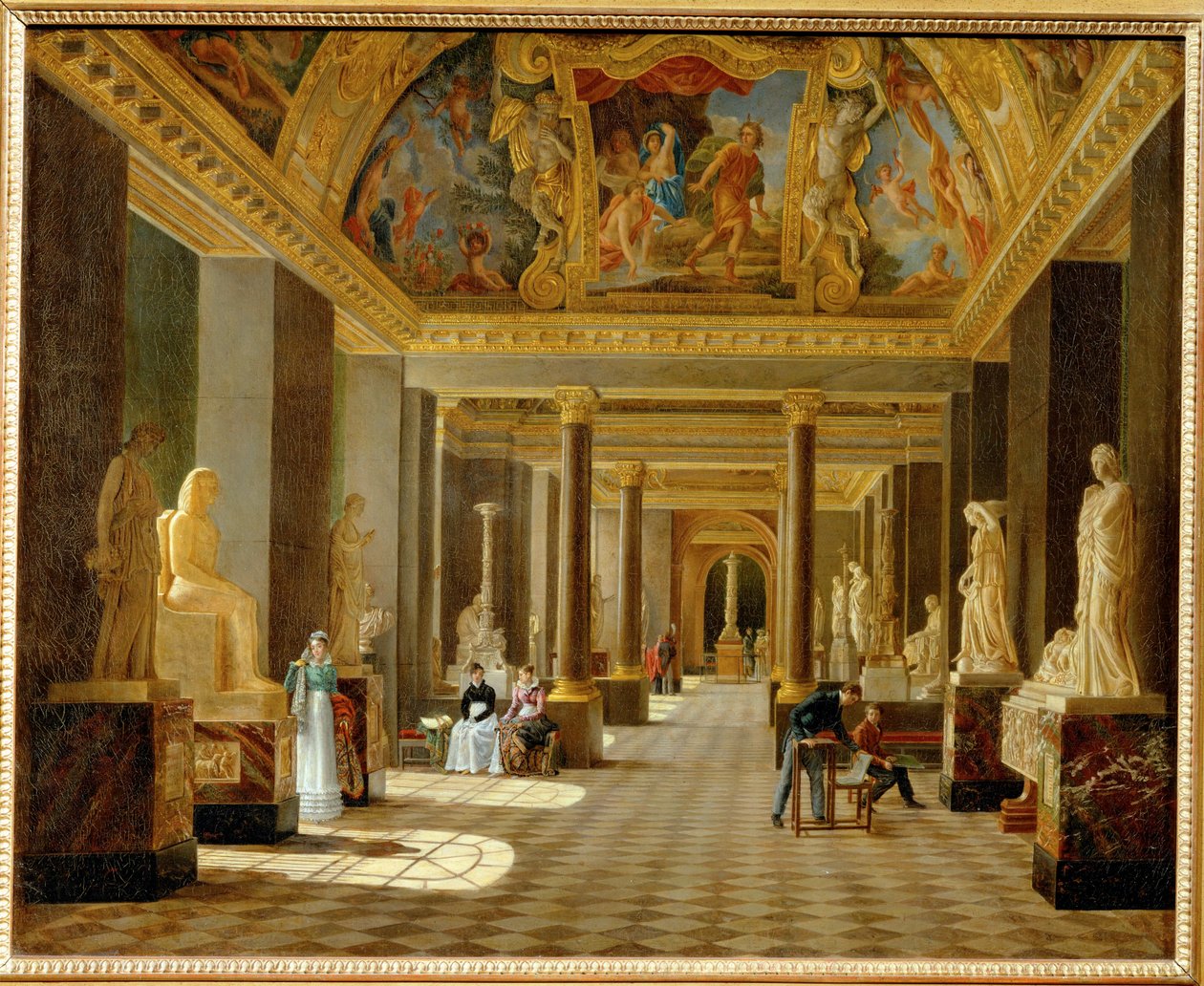Vista de la Sala de las Estaciones del Louvre ... de French School