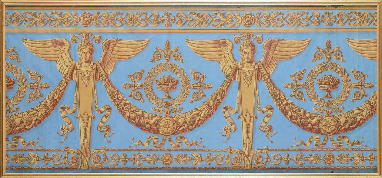 Friso de papel tapiz del período del Consulado, c.1800 de French School