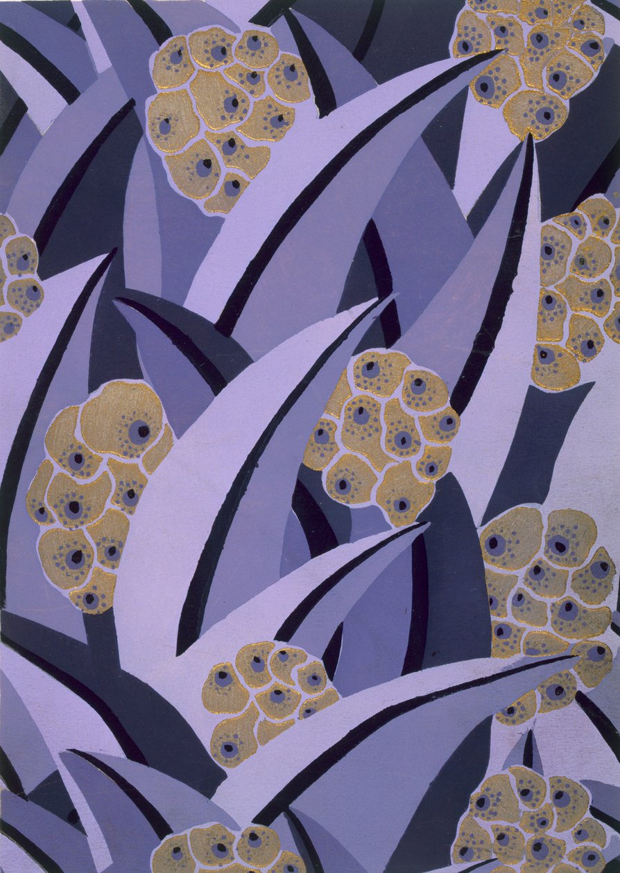 Diseño de papel tapiz por Maison Gaillard, pub. 1930 de French School