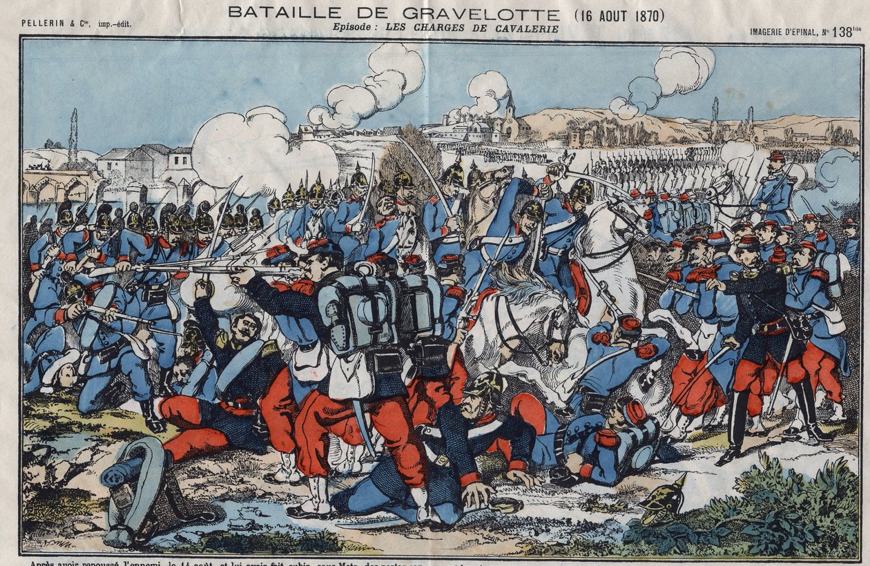 Guerra de 1870 entre Francia y Prusia. Batalla de Gravelotte (o Batalla de Saint Privat o Saint Privat), agosto de 1870. de French School