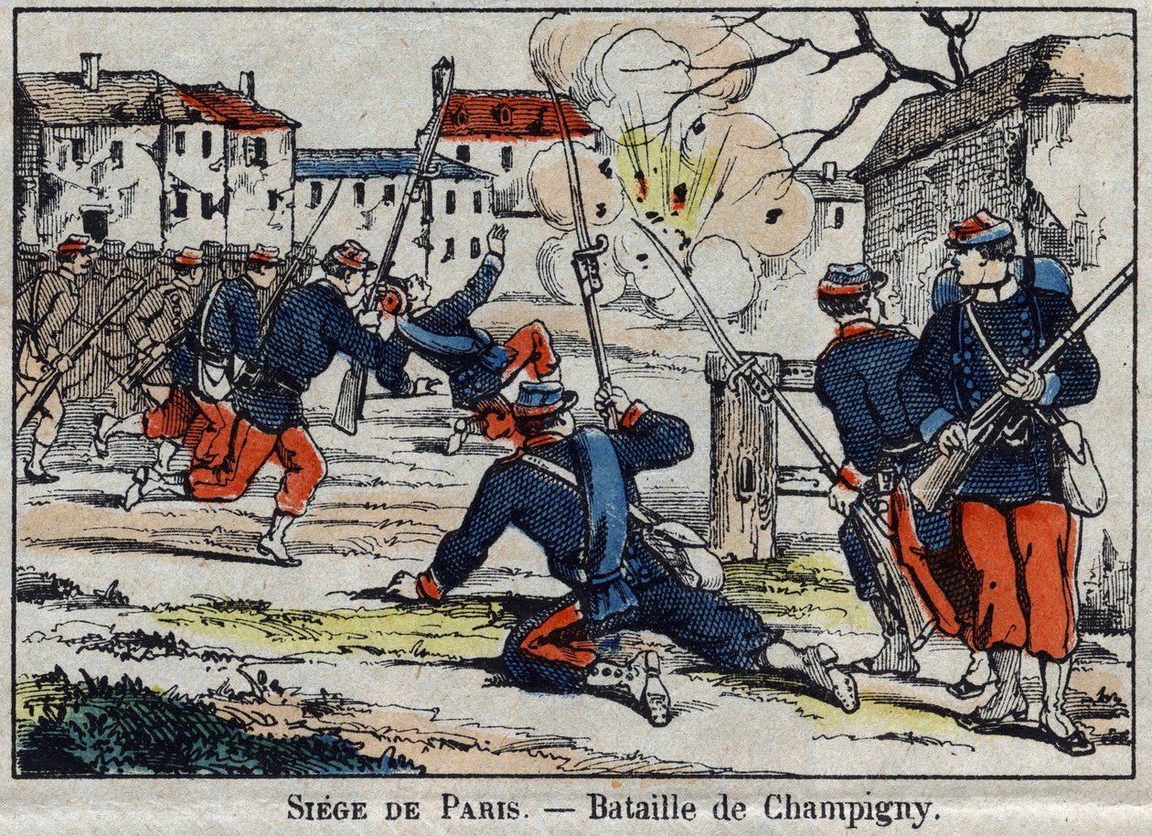 Guerra de 1870 entre Francia y Prusia: la Batalla de Champigny o la Batalla de Villiers del 30/11 al 02/12/1870. de French School