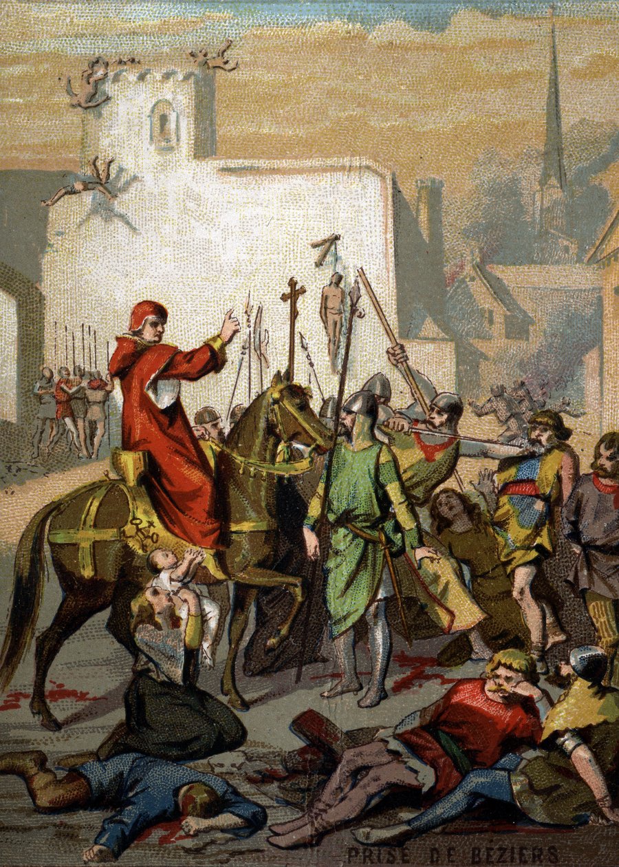 Guerra de los Albigenses - Captura de Béziers "Maten a todos, Dios reconocerá a los suyos" (Inocencio III) de French School