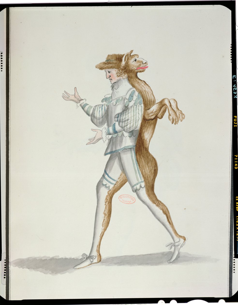 Disfraz de hombre lobo para el Ballet de la Nuit por Jean-Baptiste Lully (1632-87) bailado por Luis XIV, 23 de febrero de 1653 de French School