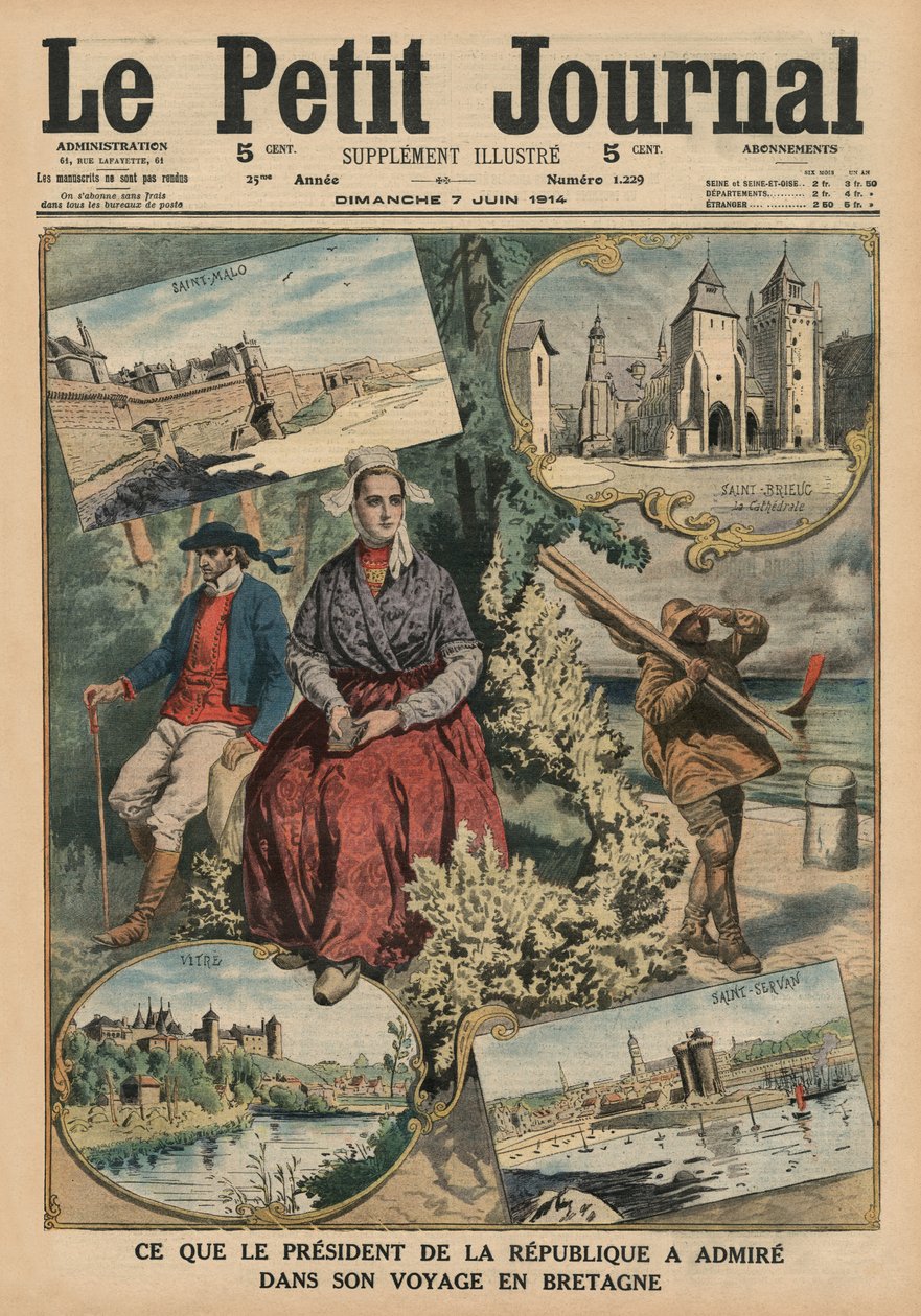 Lo que el Presidente de la República ha admirado durante su viaje por Bretaña, ilustración de portada de 
