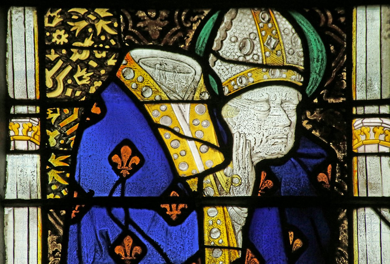 Vidriera que representa a San Dionisio, c.1460 de French School