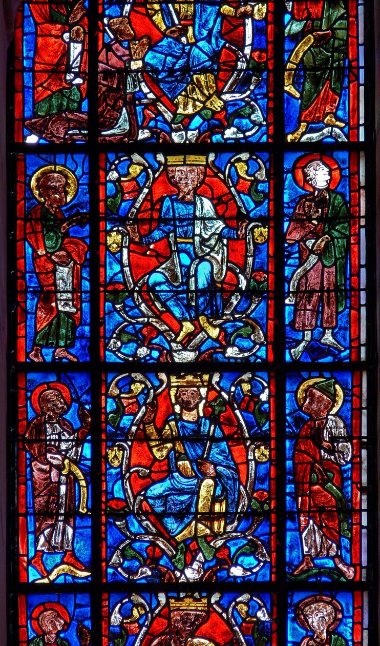 Ventana que representa el Árbol de Jesé de French School