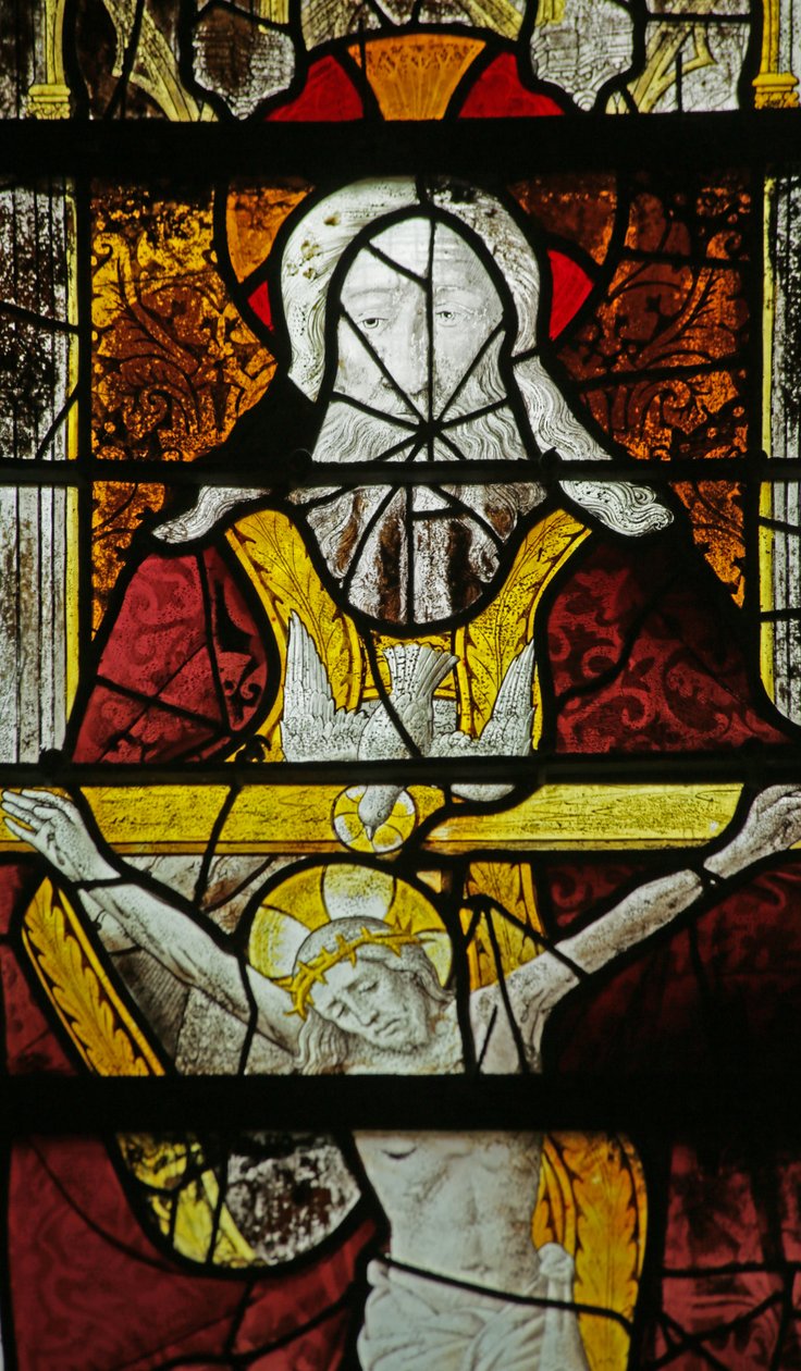 Ventana que representa la Trinidad (vidriera) de French School